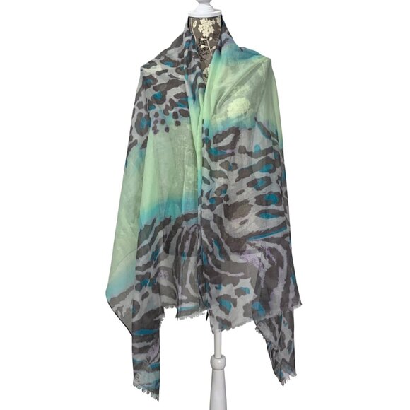 SET OF THREE Scarves/Wraps Infinity Scarf Boho Beachy Blues Talbot + Apt 9 - Picture 3 of 7